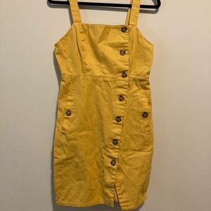 Asymmetric Button Dress